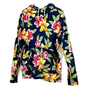 Polo Ralph Lauren Mens Habiscus Vintage Print Terry Hoodie Shirt Sz S Small